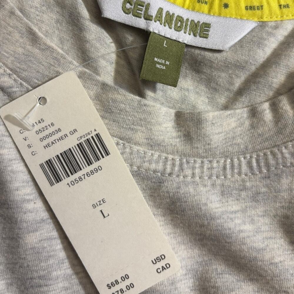 Anthropologie $68 Celandine Crew-Neck Cotton Boxy T-Shirt Size Large NWT - Picture 3 of 3